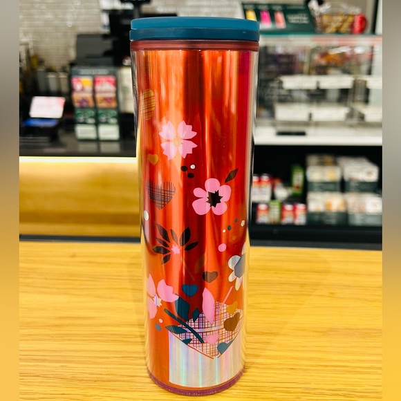 Starbucks Love Confetti Hearts Iridescent Tumbler Hot Cold Reusable Cup NWT 2023 - Picture 1 of 13
